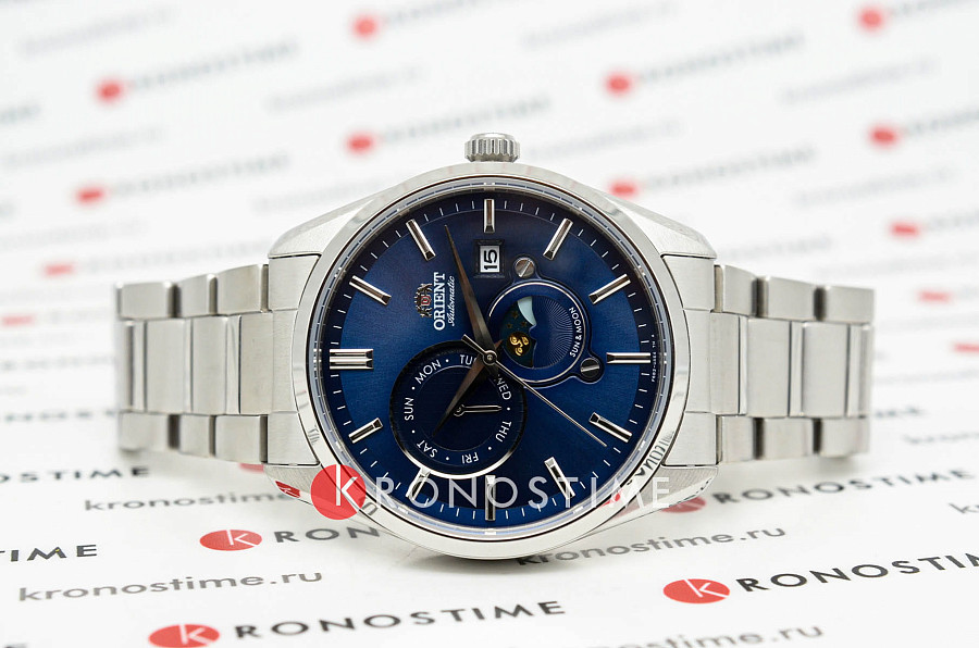 Часы Orient Sun & Moon RA-AK0303L (RN-AK0303L) — механические, металл сталь
