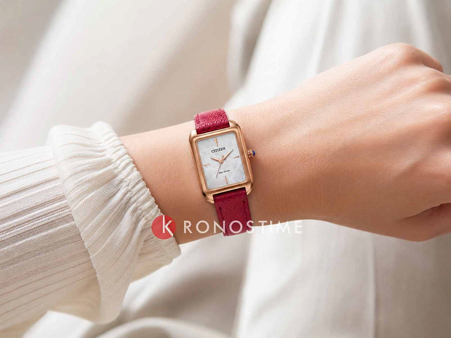 Часы Citizen Eco-Drive EM1193-08D — кожаный, женские