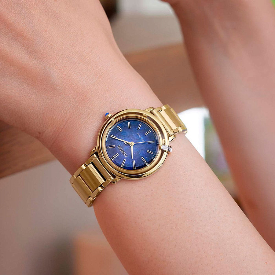Часы Citizen Eco-Drive EM1099-57L — женские, нержавеющая сталь с ip-покрытием