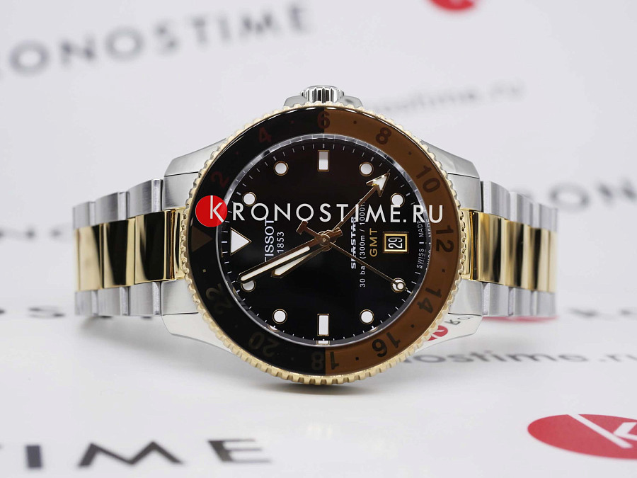 Часы Tissot Seastar 1000 Quartz Gmt T120.852.22.051.00 — Швейцария, кварцевые