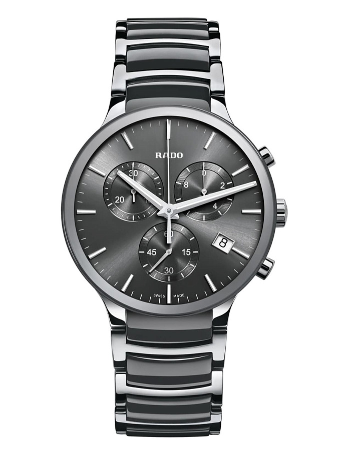 Часы Rado Centrix Chronograph R30122122 — мужские, серый