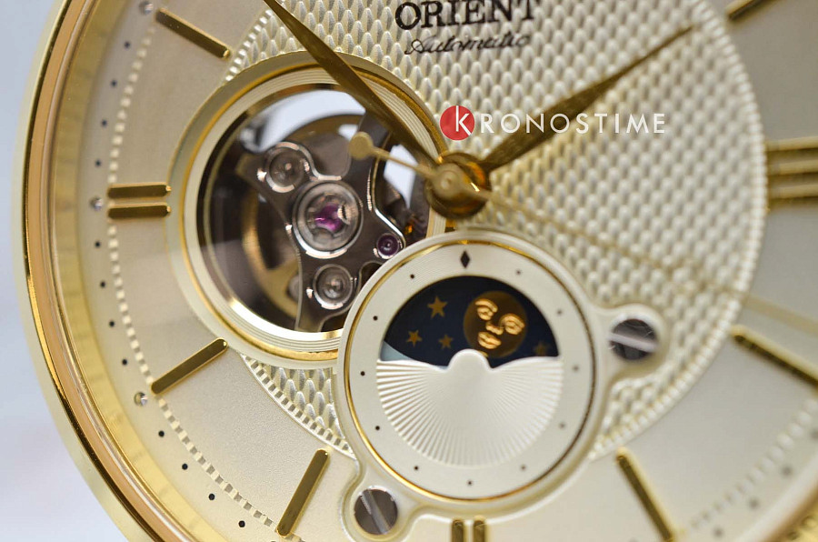 Часы Orient Sun And Moon RA-AS0010S (RN-AS0010S) — кожаный, мужские