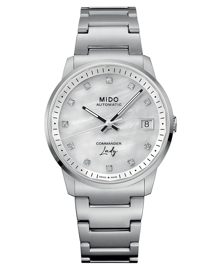 Часы Mido Commander Lady M021.207.11.106.00 — женские, перламутровый