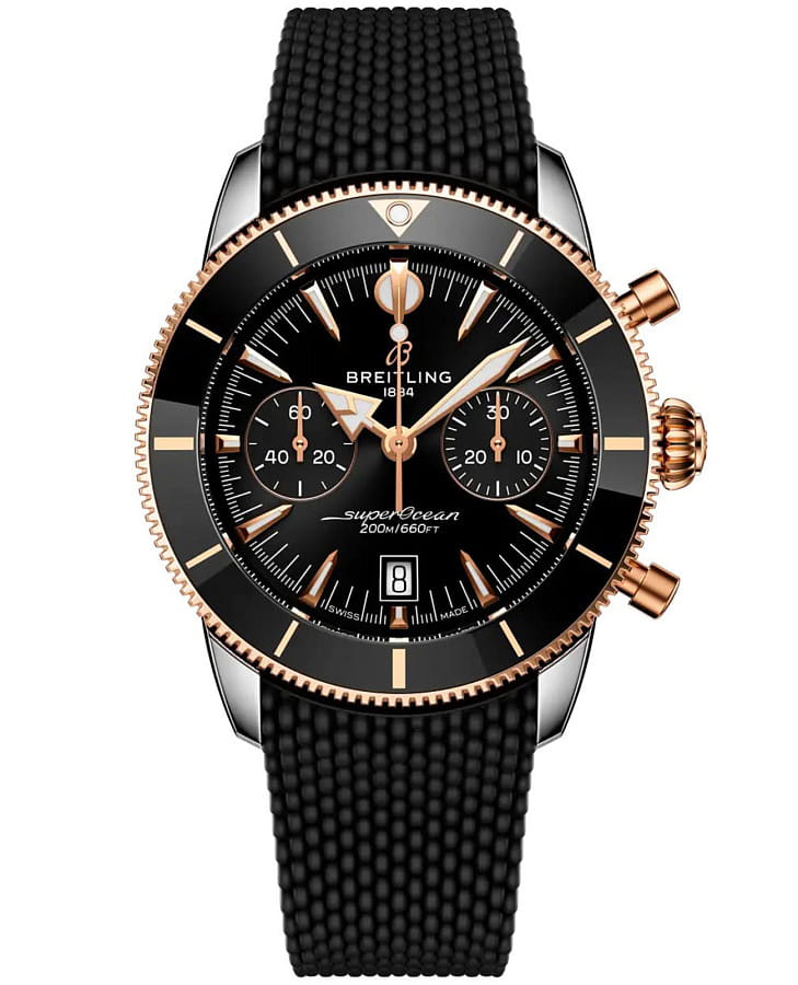 Часы Breitling Superocean Heritage B01 Chronograph 42 mm UB0156H11B1S1 — мужские, черный