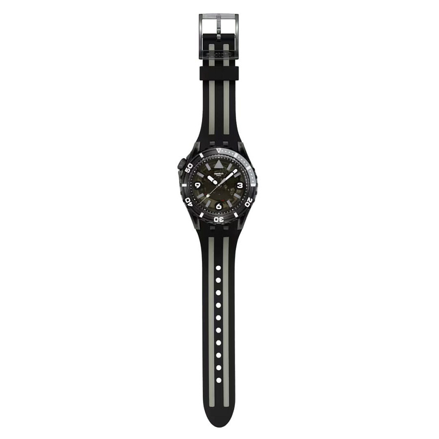 Часы Swatch Black Sea Nettle SSCU09B100 — силикон, мужские