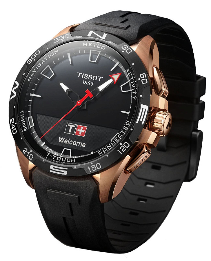 Часы Tissot T-Touch Connect Solar T121.420.47.051.02 — керамика металл титан, Швейцария