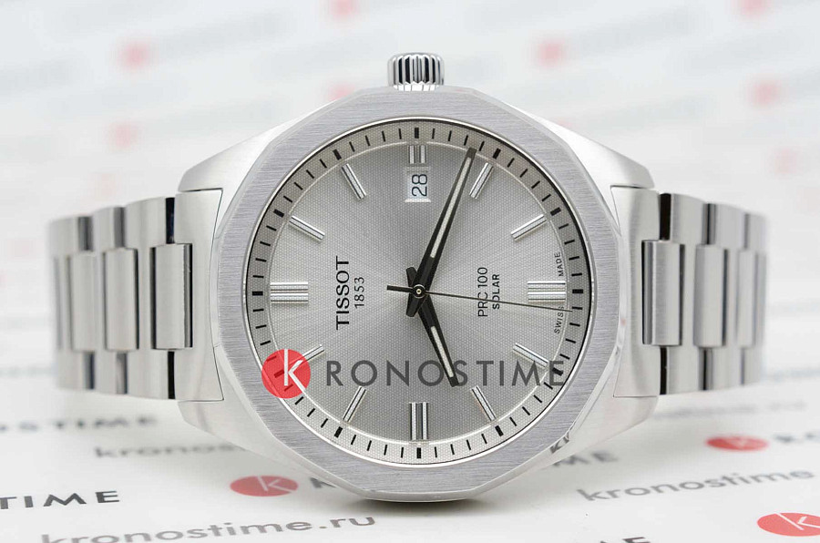 Часы Tissot PRC 100 Solar Quartz 39mm T151.422.11.031.00 — кварцевые, металл сталь