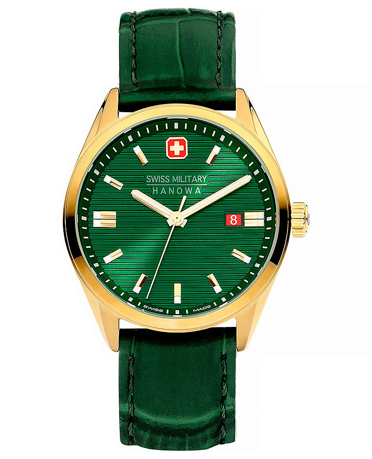 Часы Swiss Military Hanowa Roadrunner SMWGB2200111 — мужские, зеленый