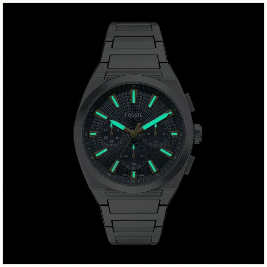 Часы Fossil Everett FS6154 — нержавеющая сталь, мужские
