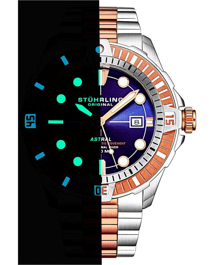 Часы Stuhrling Aquadiver 1005.04 — механические, сталь металл