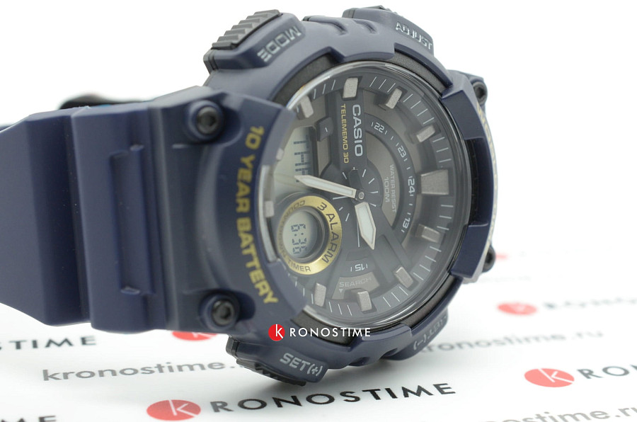 Часы Casio Collection AEQ-110W-2AVDF (AEQ-110W-2A) — кварцевые, пластик