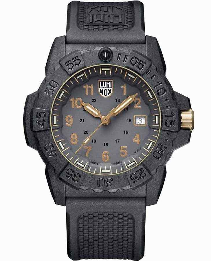 Часы Luminox Navy SEAL 3500 XS.3508.GOLD — мужские, серый