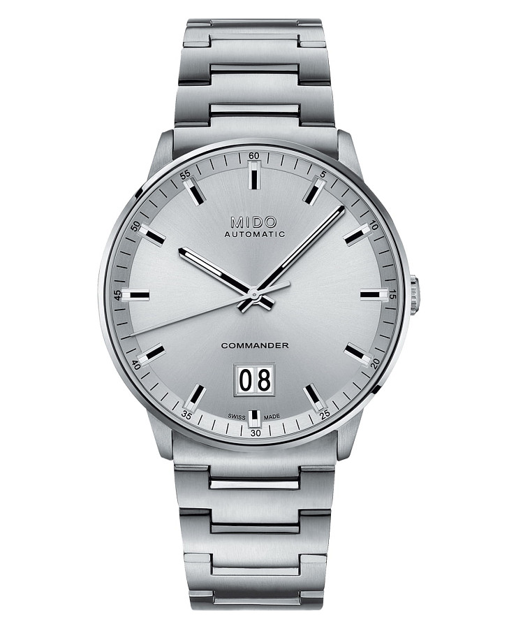 Часы Mido Commander Big Date M021.626.11.031.00 — мужские, серебристый