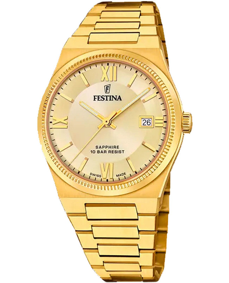 Часы Festina Classics F20038/2 — мужские, золотой