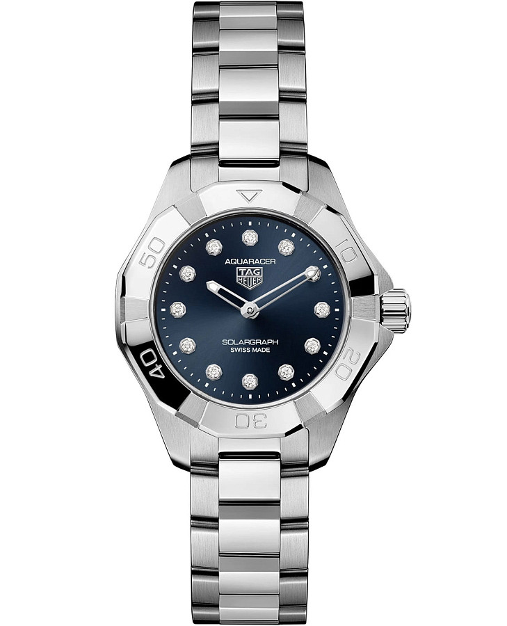 Часы TAG Heuer Aquaracer Professional 100 Solargraph WBP141E.BA0049 — женские, синий