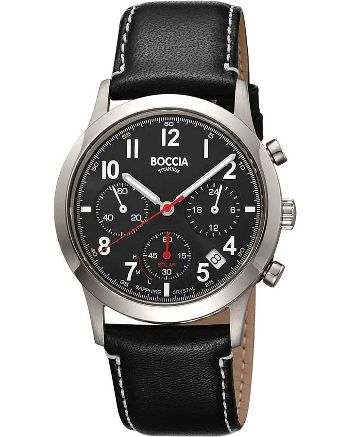 Часы Boccia Titanium Circle-Oval 3735-01 — мужские, черный