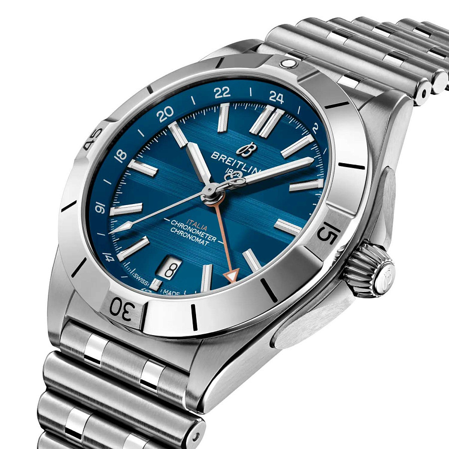 Часы Breitling Chronomat Automatic GMT 40 A323981C1C1A1 — механические, металл сталь