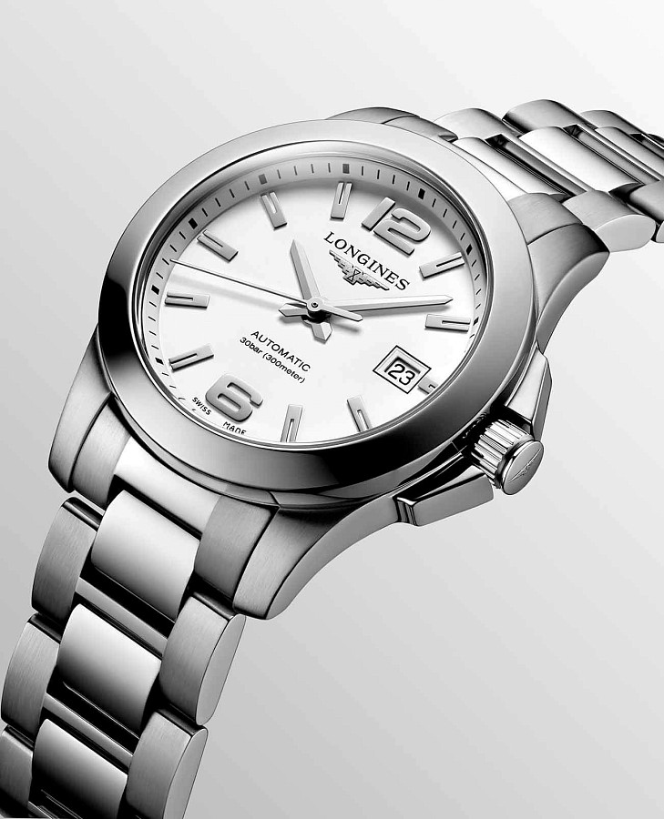 Часы Longines Conquest L3.276.4.16.6 — нержавеющая сталь, женские