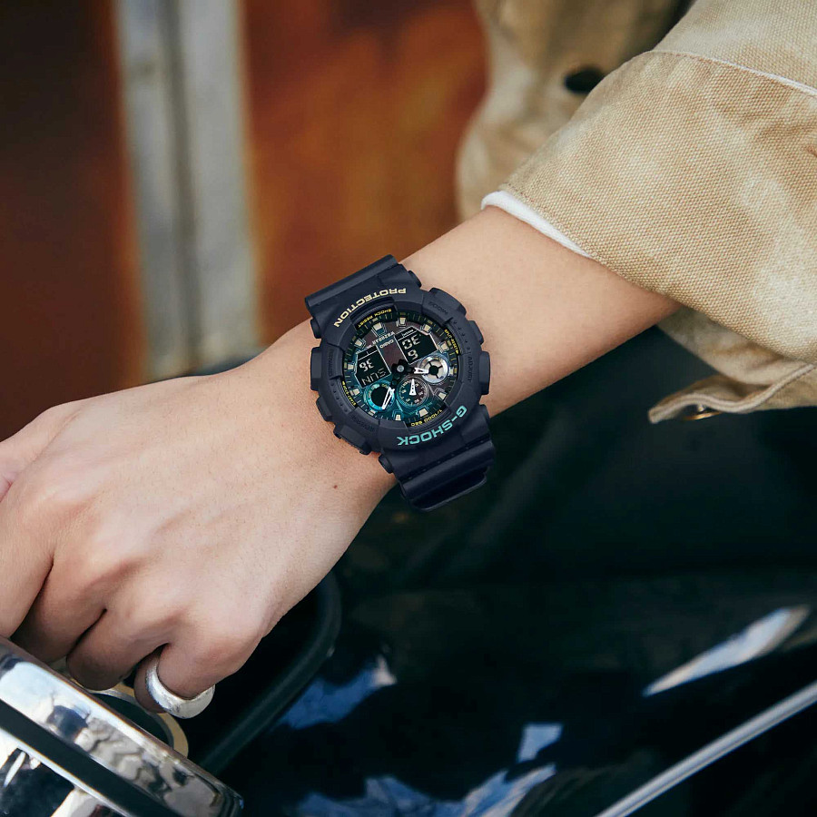Часы Casio G-Shock GA-100RC-1A — электронные, пластик