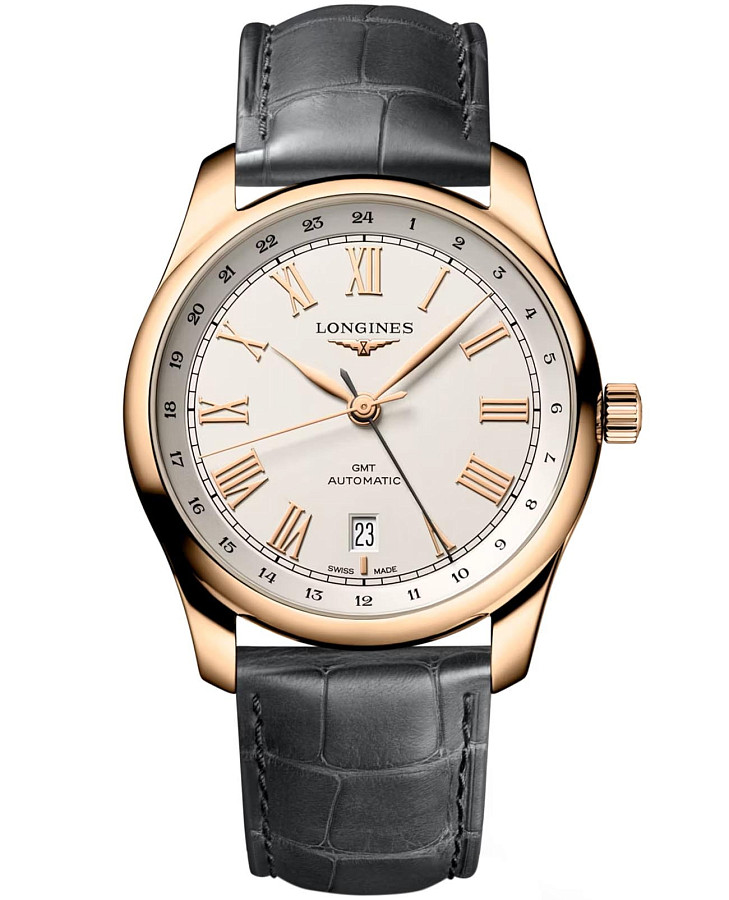 Часы Longines Master Collection GMT L2.844.8.71.2 — мужские, белый