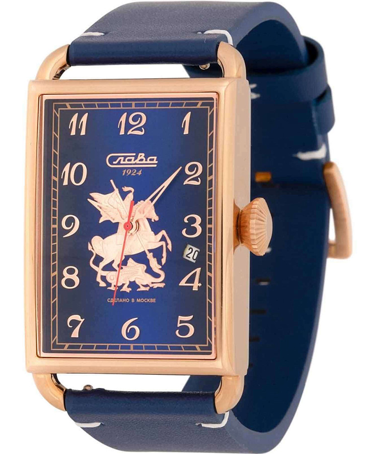 Часы Слава Москва 8703736/300-2414 — мужские, синий