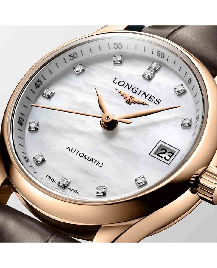 Часы Longines Master Collection L2.128.8.87.3 — механические, металл золото