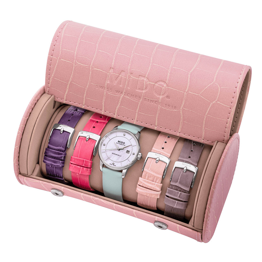 Часы Mido Baroncelli Signature Lady Colours M037.207.16.106.00 — механические, металл сталь