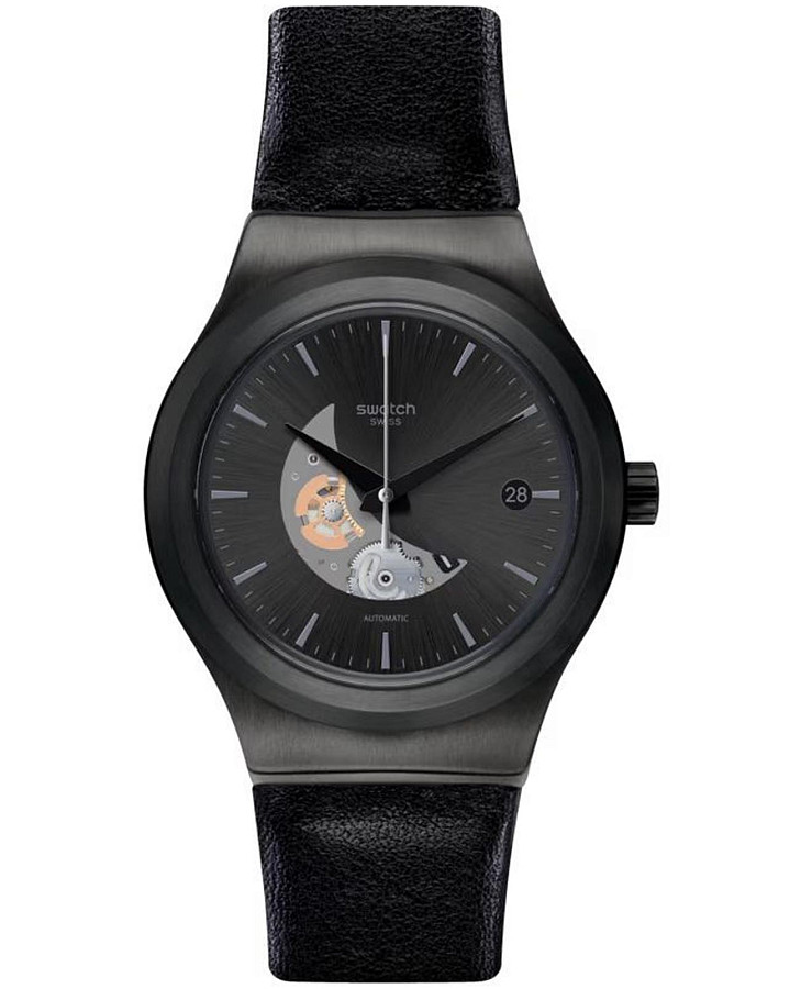 Часы Swatch Irony Sistem51 Lacquered YIB404 — мужские, черный