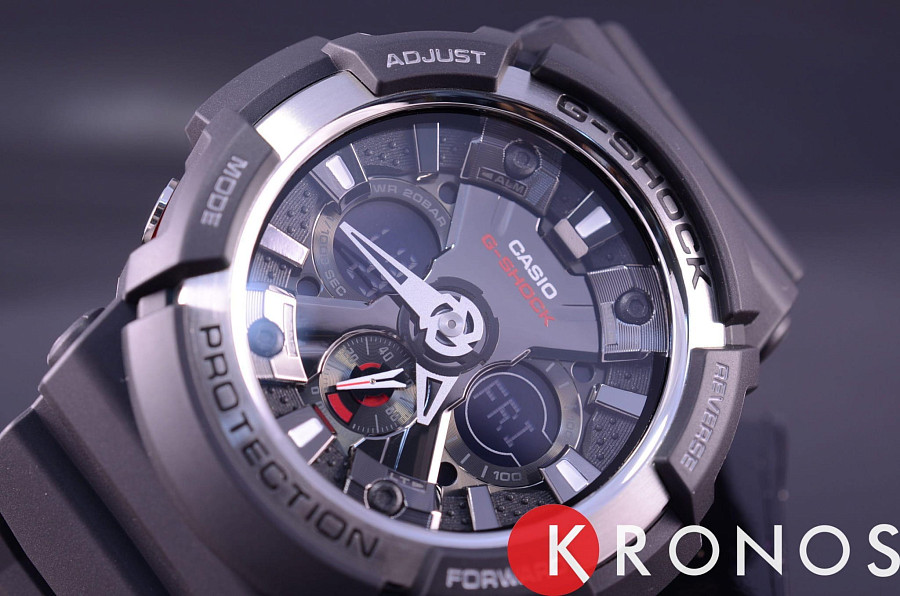 Часы Casio G-Shock GA-200-1A — металл сталь, Япония