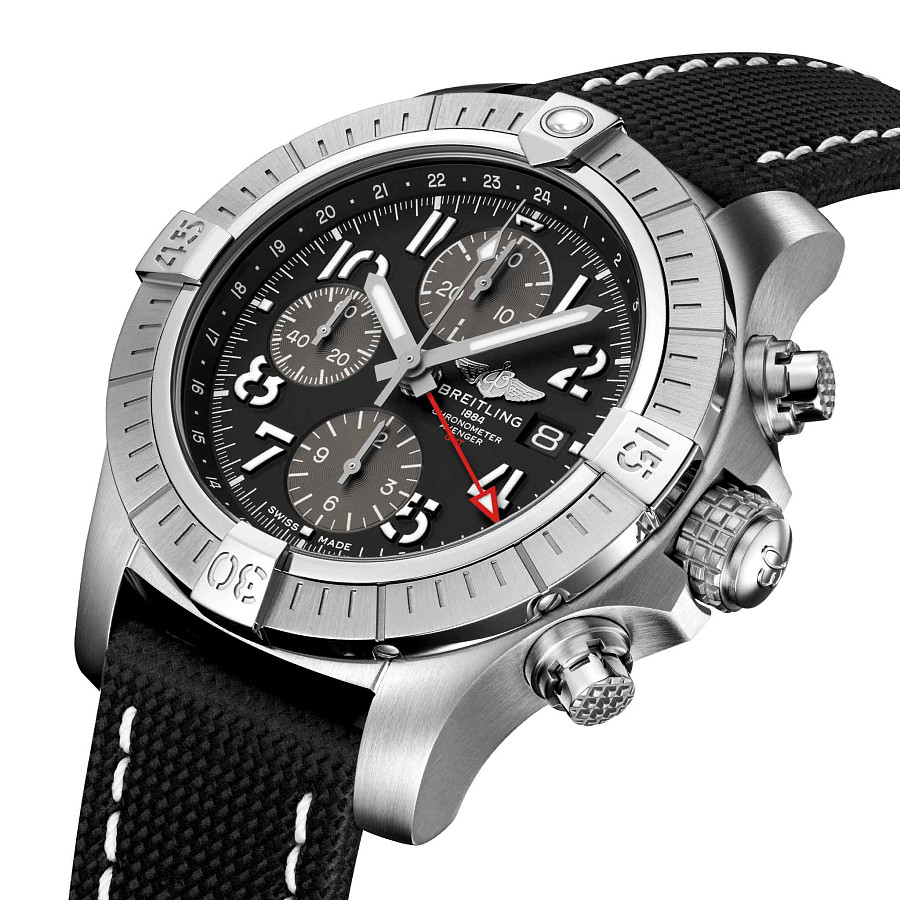 Часы Breitling Avenger Chronograph GMT 45 A24315101B1X1 — механические, сталь металл