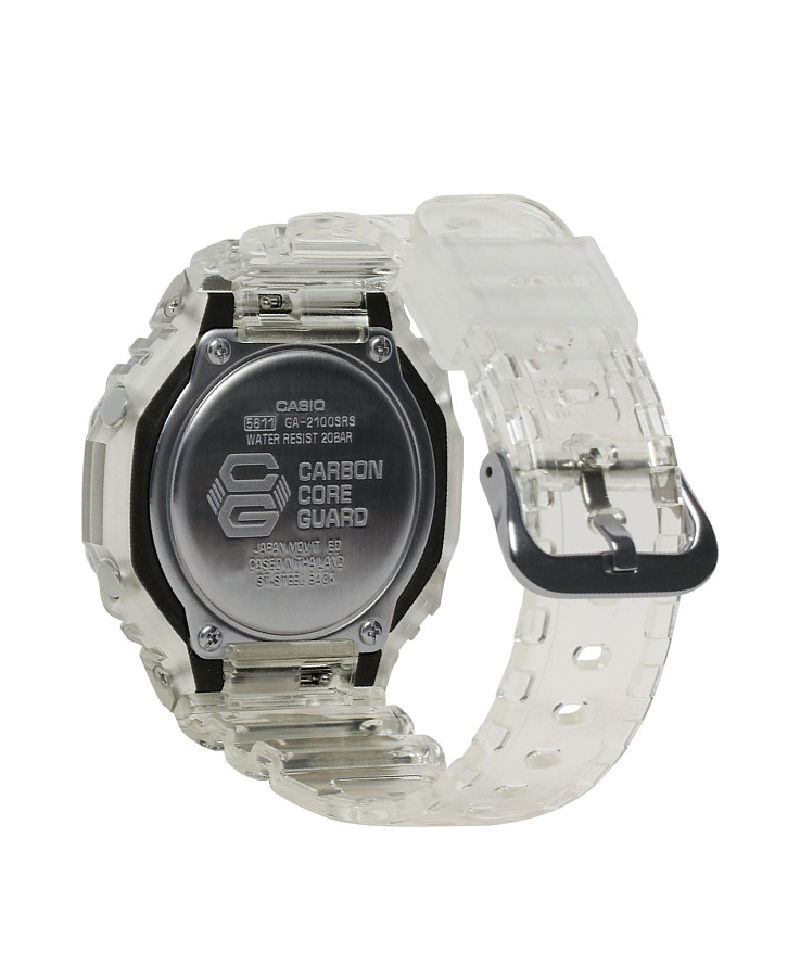 Часы Casio G-Shock GA-2100SRS-7A — электронные, карбон пластик
