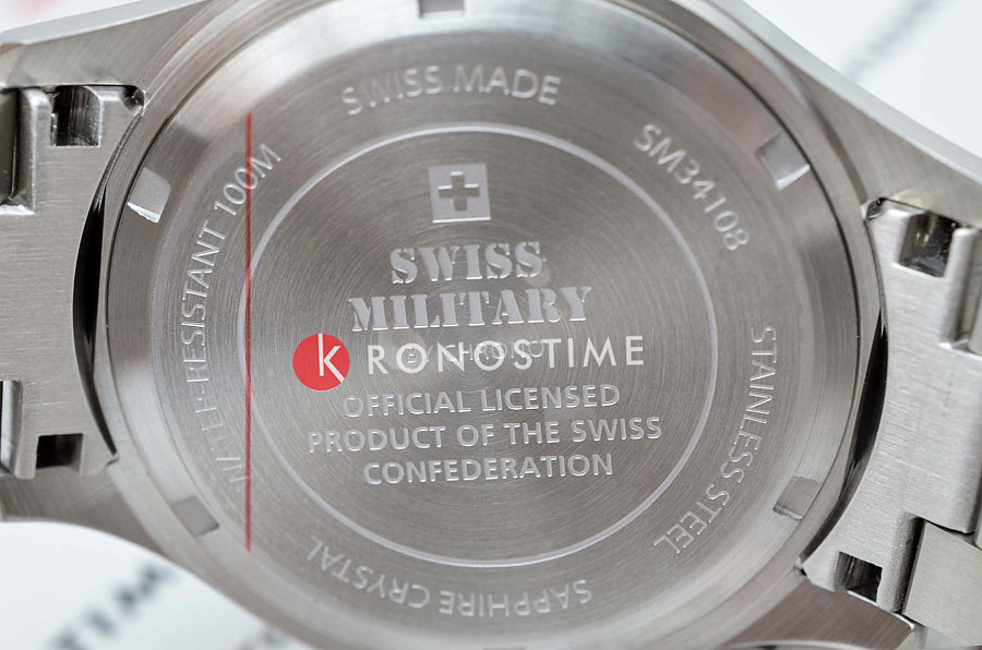 Часы Swiss Military by Chrono Classic Army SM34108.03 — мужские, нержавеющая сталь