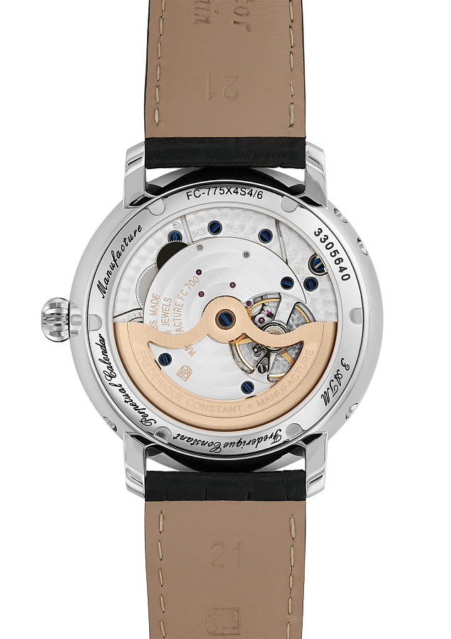 Часы Frederique Constant Slimline Perpectual Calendar Manufacture FC-775S4S6 — механические, сталь металл