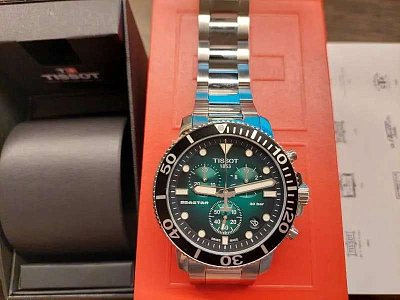Фото покупателя: Швейцарские керамические наручные часы Tissot Seastar 1000 Quartz Chronograph T120.417.11.091.01