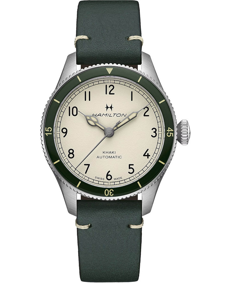 Часы Hamilton Khaki Aviation Pilot Pioneer Auto 38mm H76255810 — мужские, бежевый