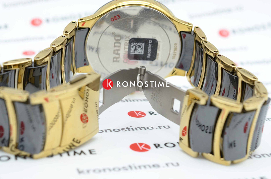 Часы Rado Centrix Diamonds R30929712 — мужские, сталь + pvd + керамика