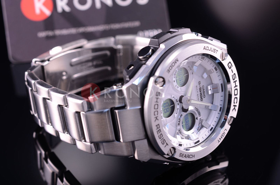 Часы Casio G-Shock GST-W110D-7A — электронные, сталь металл