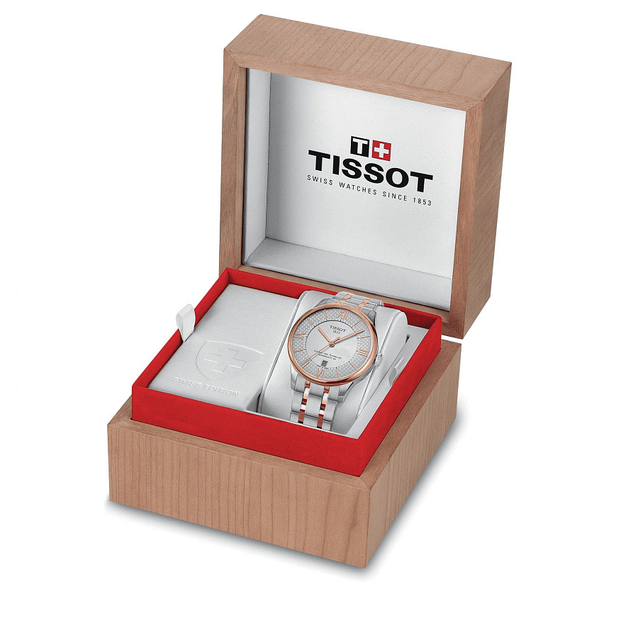Часы Tissot Chemin des Tourelles Powermatic 80 T099.207.22.118.01 — сталь c pvd покрытием, женские