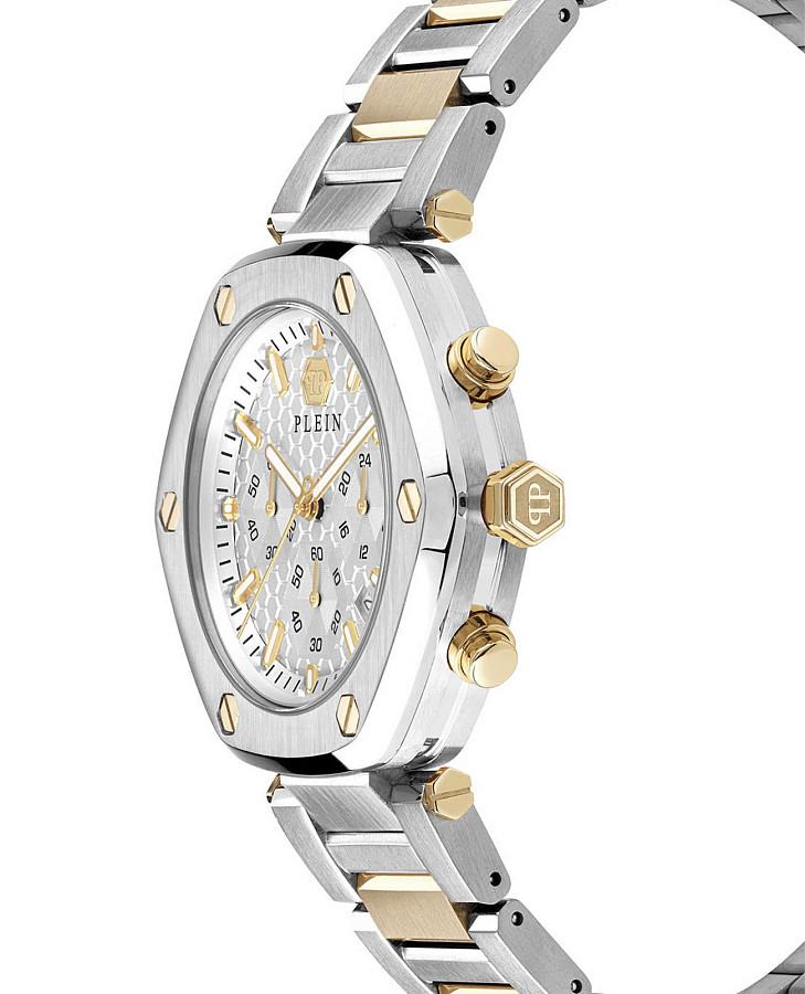 Часы Philipp Plein The Hexagon Chrono PWZBA0423 — нержавеющая сталь с ip-покрытием, мужские