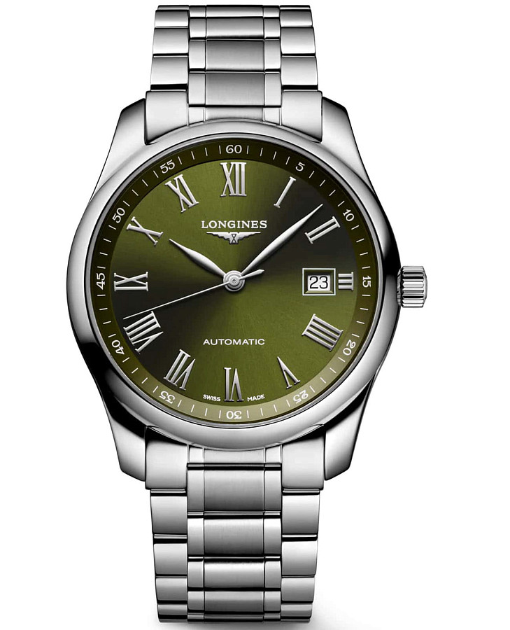Часы Longines Master Collection L2.793.4.09.6 — мужские, зеленый