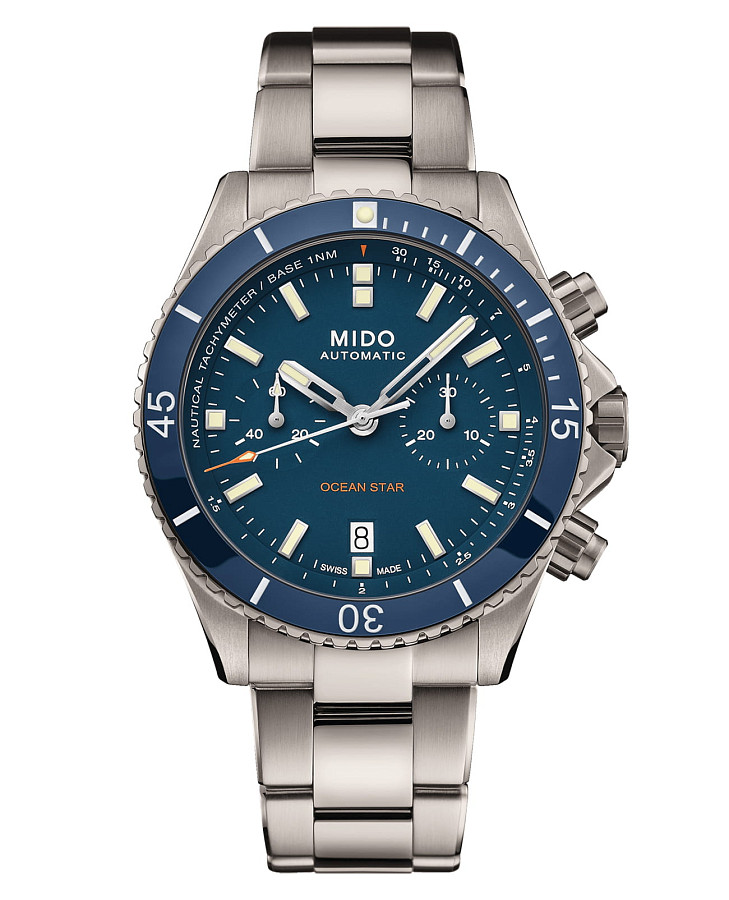 Часы Mido Ocean Star Chronograph M026.627.44.041.00 — мужские, синий