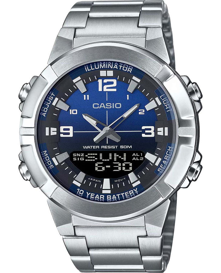 Часы Casio Collection Standard Digital AMW-870DA-2A1 — мужские, синий