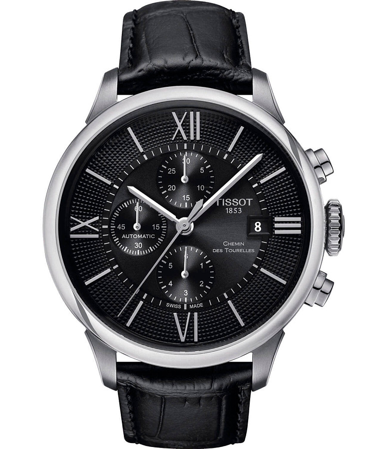 Часы Tissot Chemin des Tourelles Chronograph T099.427.16.058.00 — мужские, черный