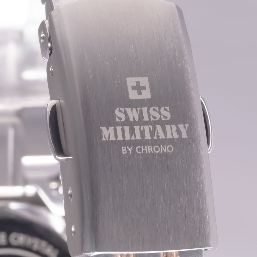 Часы Swiss Military by Chrono Сверхточные SM30201.07 — сталь c pvd покрытием, женские