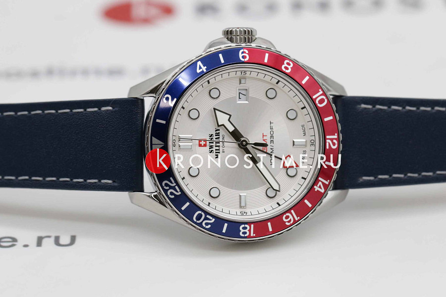 Часы Swiss Military by Chrono Quartz GMT SM34095.05 — кварцевые, сталь металл