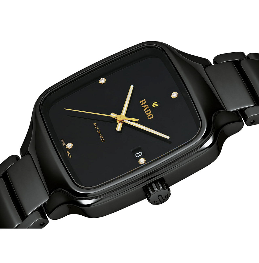 Часы Rado True Square Automatic Diamonds R27078722 — керамика, Швейцария