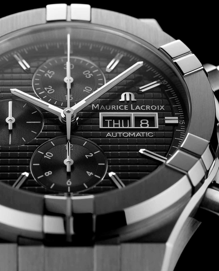 Часы Maurice Lacroix Aikon Automatic Chronograph AI6038-SS001-330-1 — кожаный, мужские