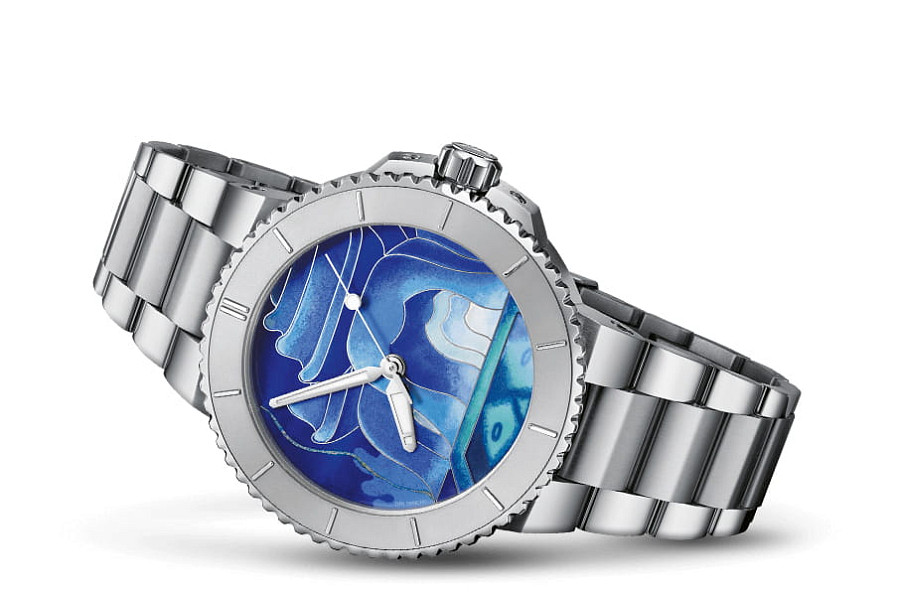 Часы Oris Aquis Sun Wukong Artist Edition 01 400 7769 4185-Set — механические, сталь металл