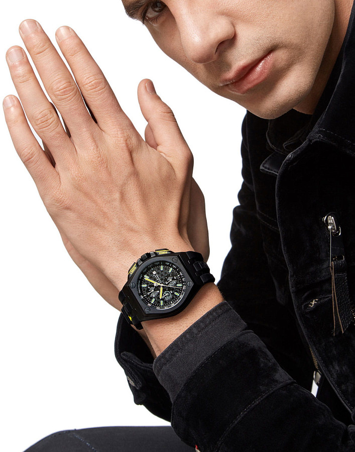 Часы Philipp Plein Extreme PWGAA0221 — кварцевые, металл сталь