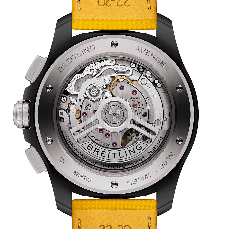 Часы Breitling Avenger B01 Chronograph 44 Night Mission SB0147101I1X1 — кожаный, мужские